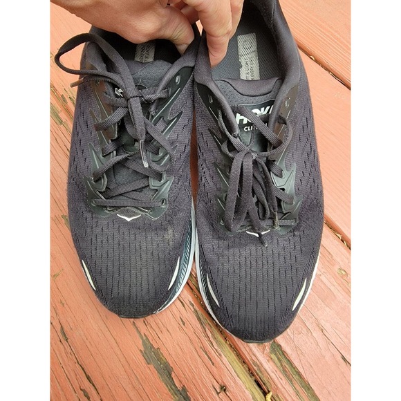 Hoka One One Clifton 8 Men’s Size 10D 1119393-BWHT Black White Running Shoes - Picture 2 of 12